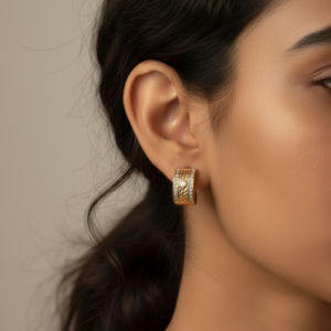 Fabolla Lightweight Gold Hoop Earrings – All-Day Comfort