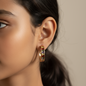 Fabolla Mini Gold Hoop Earrings – Subtle & Stylish Daily Wear