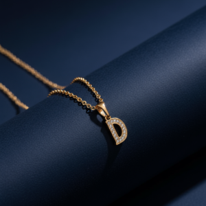 Fabolla Alphabet “D” Pendant Chain – Elegant Initial Necklace