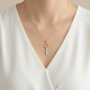 Fabolla Open Heart Pendant Necklace – Minimal Gold Design