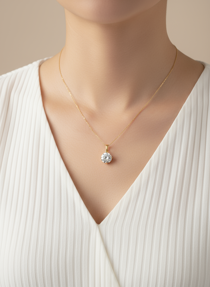 fabolla-elegant-heart-charm-necklace-gold-finish