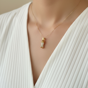 Fabolla Grace Heart Pendant Necklace – Premium Gold Finish