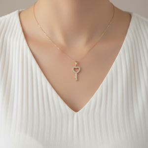 Fabolla Petite Heart Pendant Necklace – Delicate Design